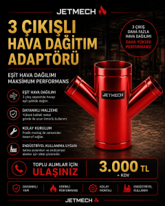3 Çıkışlı Hava Dağıtım Adaptörü