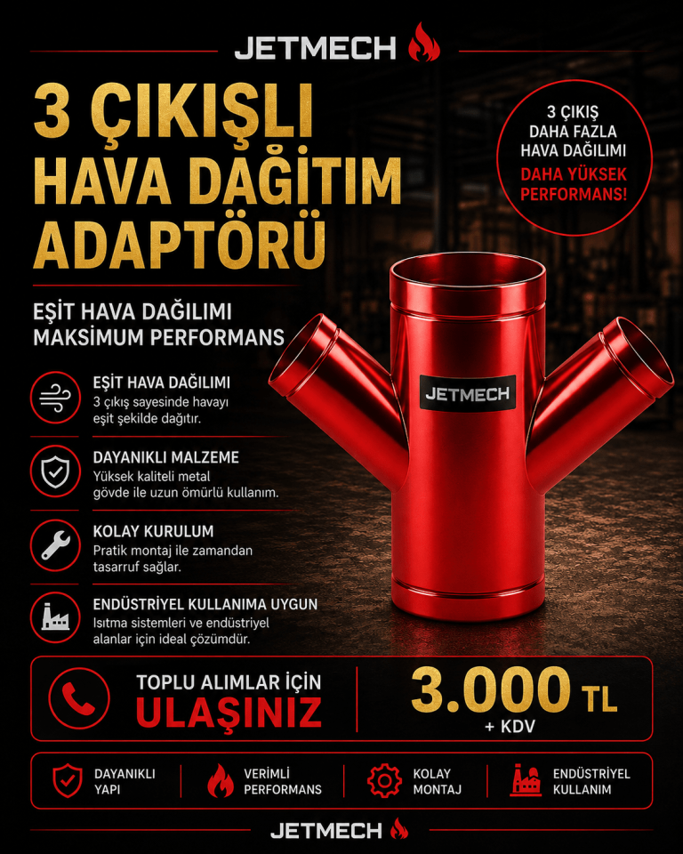 3 Çıkışlı Hava Dağıtım Adaptörü - JETMECH