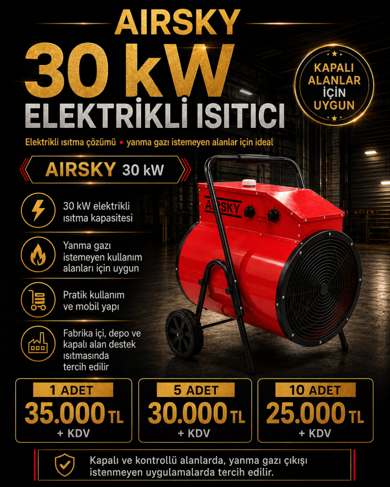 AIRSKY 30 kW Elektrikli Isıtıcı