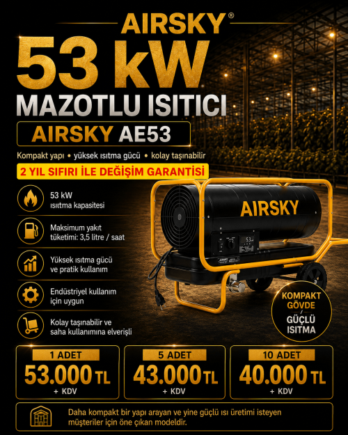 AIRSKY AE53 53 kW Mazotlu Isıtıcı