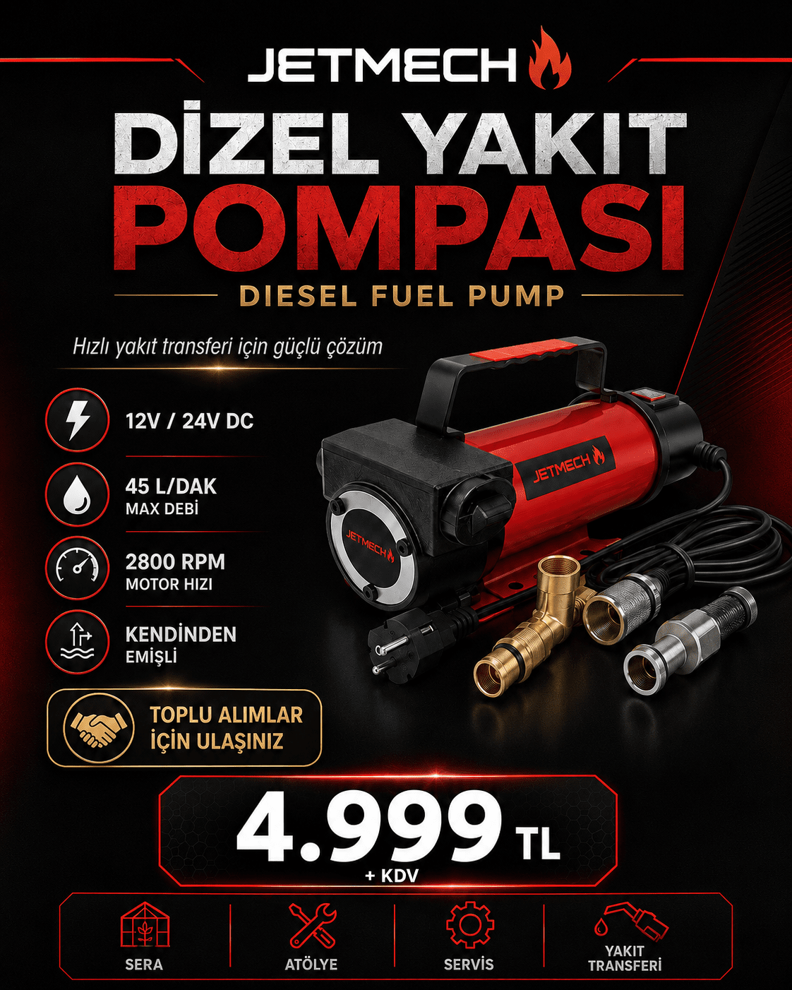 JETMECH Dizel Yakıt Pompası