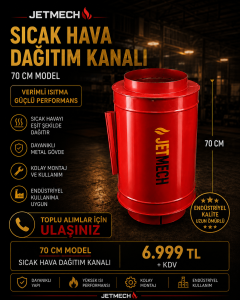 Sıcak Hava Dağıtım Kanalı — 70 cm